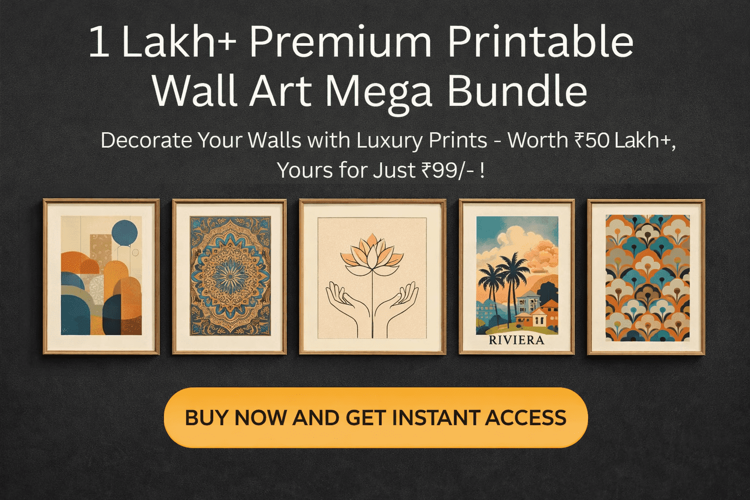 1 lakh+ premium printable wall art mega bundle
